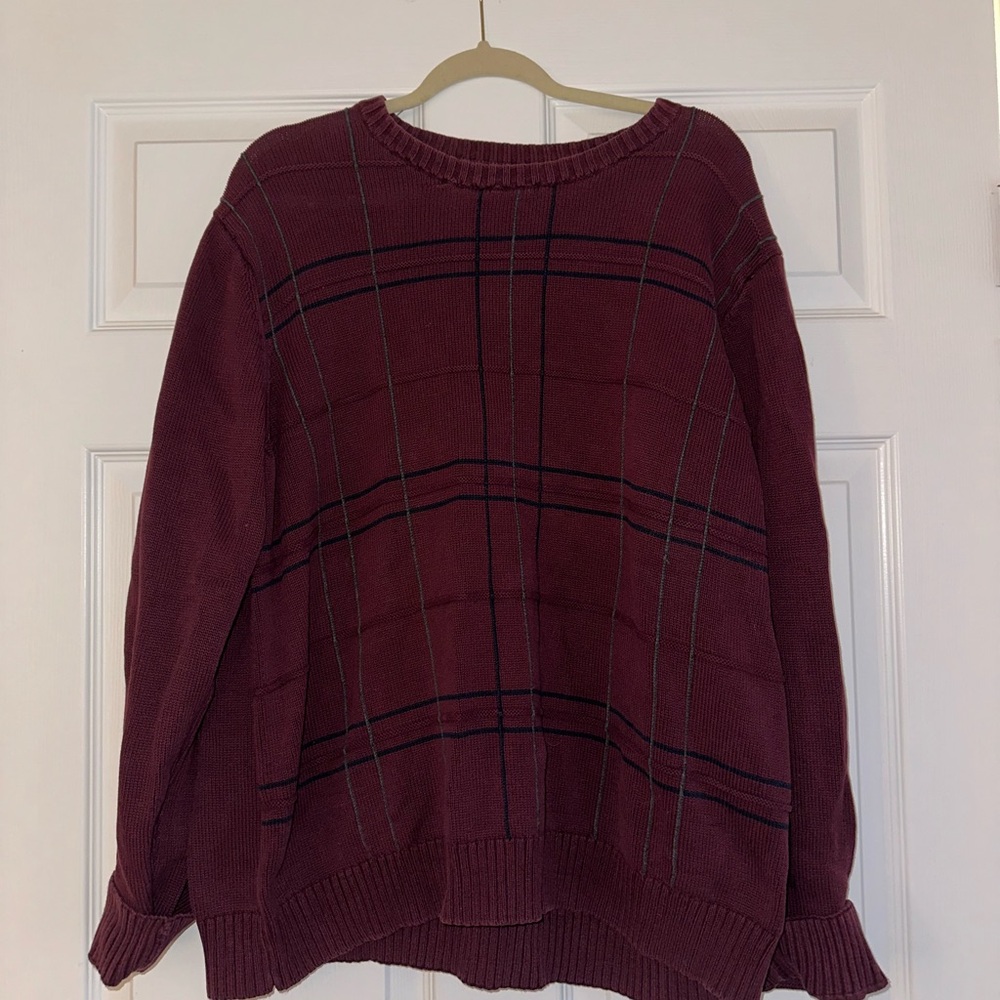Maroon Crew Neck Sweater Croft&Barrow